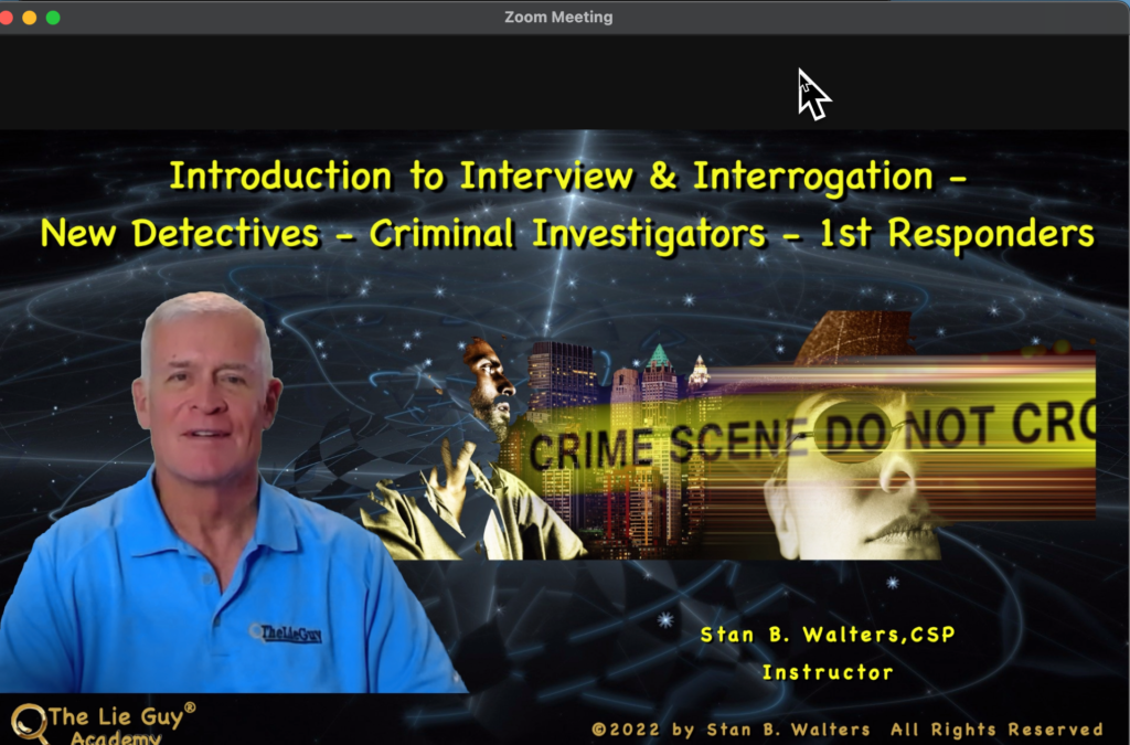 Interview and Interrogation Techniques - Intro to I & I