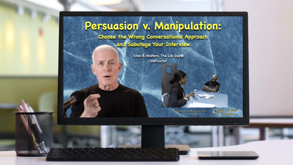 Instructor-led live virtual interview and interrogation training by Stan B. Walters