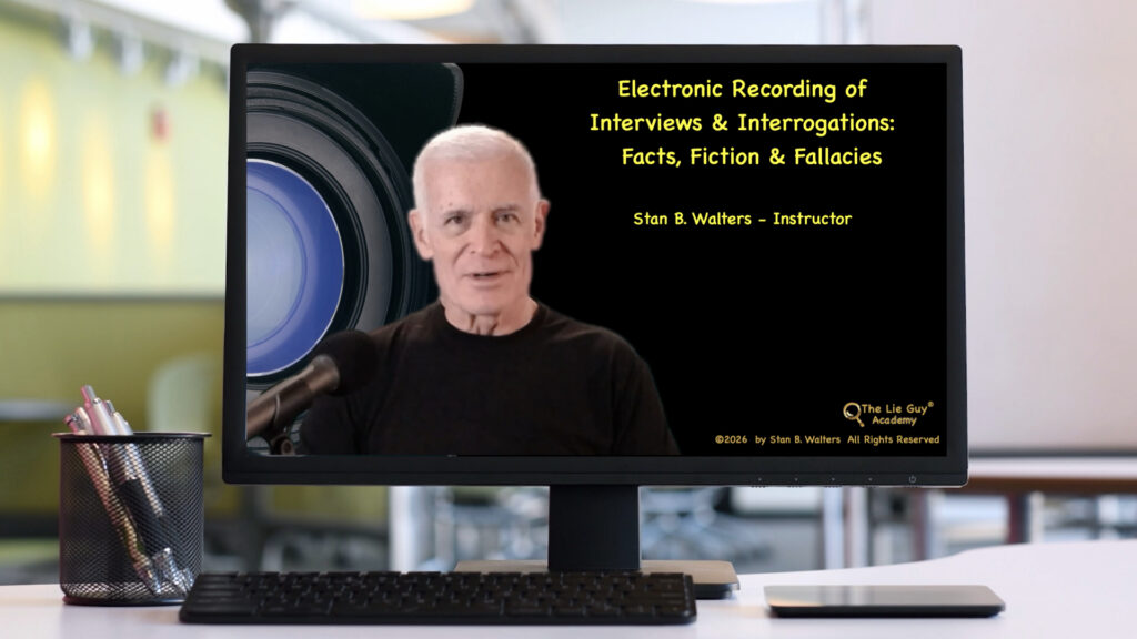 Live virtual interview and interrogation training taught by Stan B. Walters