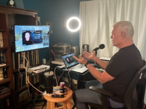 Stan Walters delivering live studio interview and interrogation training on camera